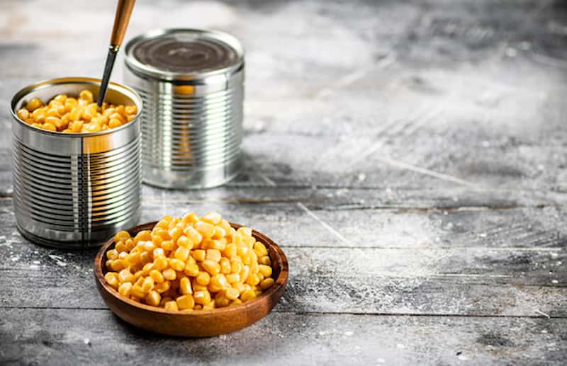 کنسرو ذرت غیر شیرین برای غذاهای متعادل و سالاد